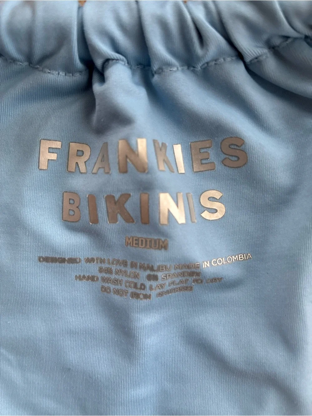 Frankie’s Bikinis Women’s Medium Tia Terry Bikini in Bluebird